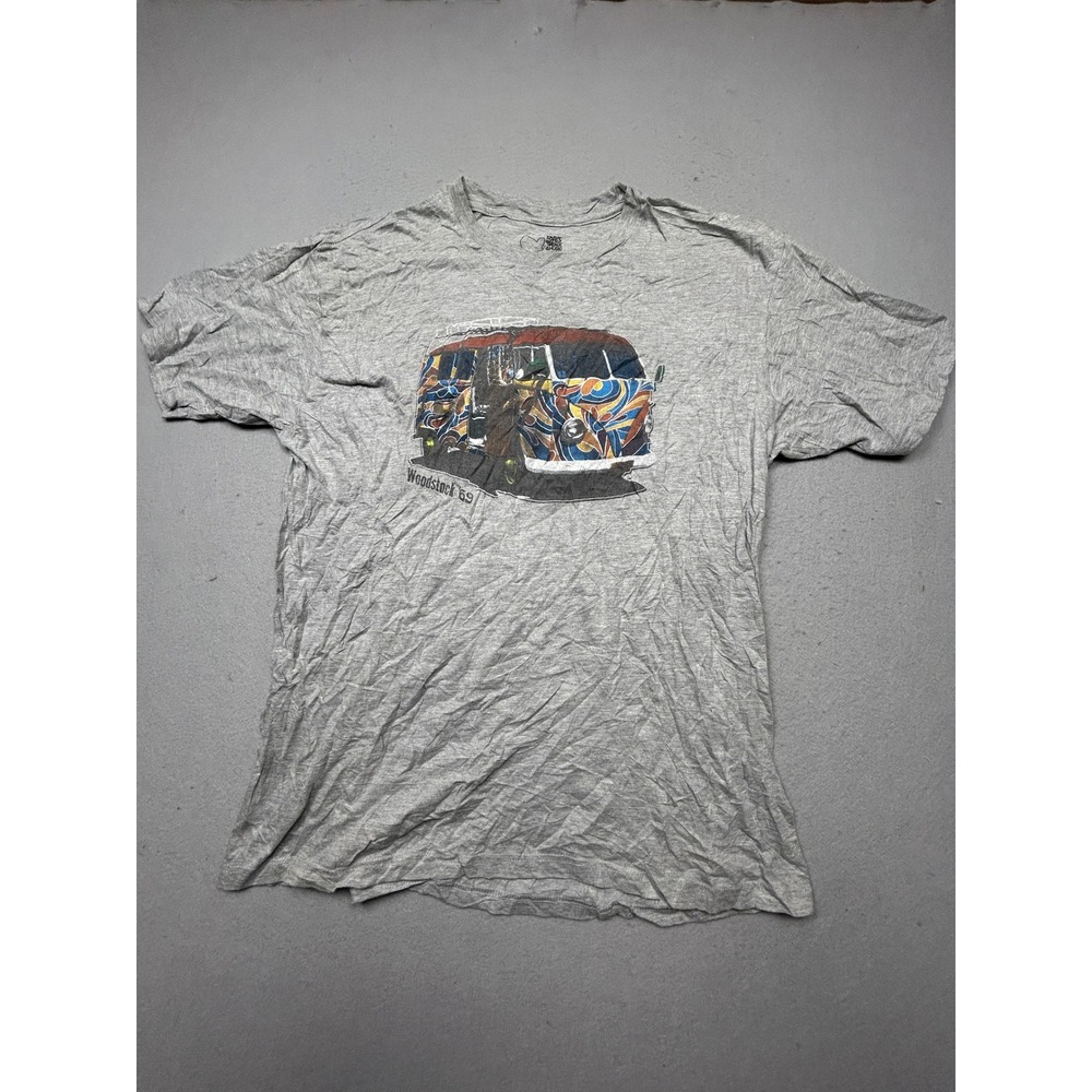 Woodstock T Shirt Cotton Polyester Gray Graphic XL Mens